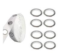 Weddecor White 5 Metres Curtain Tape with 40pcs 40mm Plastic Silver Eyelets Drapery Slide Rings for Room, Doors Windows, & Backpack Bag Hole, Shower Curtain Rods, Drapes