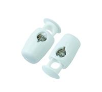 WedDecor White Cord Locks End Toggle Stoppers Sliding Cord Fastener for Drawstrings Rope Paracord, Tents, Lanyard Rucksack Craft, Bags, Hats, Jackets, Luggage