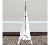 WedDecor White Double Sided Stretchable Tripod DJ Speaker Stand Cover for Weddings, Banquets, Birthdays, Reception, Parties, Special Events, Washable, 5pcs