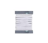 Weddecor White Elastic Sewing Thread 12mm Smooth Finish for Knitting, Crafts and Handicraft Accessories, Rims and Clothes Manufacturing, 25 Meters