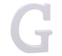 WedDecor White Large Wooden Capital Alphabet G Letter for Embellishments, Card Making, Art & Crafts, Scrapbooking, DIY Projects, Party Decorations, Spelling Games, Single