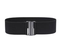 WedDecor Women’s 50mm Wide, Black Stretchable Corset Waist Belt Clipon Clasp Buckle Elasticated Broad Cinch Band Trimmer Fashion Accessory for Formal & Casual Outfits Wear