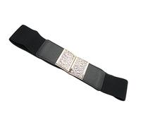 WedDecor Women’s Adjustable 50mm Wide Elastic Black Belt, Stretchy Waist Belt with Clasp Clip-on Buckle, Cinch Corset Belt, Vintage 50s Retro Nurse Style, Elasticated Waistband for Women Dress, M Size