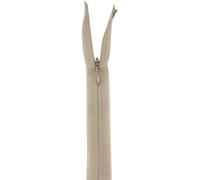 WedDecor YKK Closed-Ended Nylon Beige Invisible, Light Weight & Durable Zipper for Bags, Purses, Dresses, Crafts Making, DIY Sewing Skirt, Luggage, Trousers, 16 Inch (41cm), 1pc
