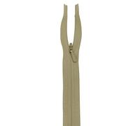 WedDecor YKK Closed-Ended Nylon Beige Zipper Invisible, Medium Weight Durable Zipper for Bags, Purses, Dresses, Crafts Making, DIY Sewing Skirt, Luggage, Trousers, 9 Inch (23cm), 1pc