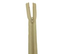 WedDecor YKK Closed-Ended Nylon Beige Zipper, Metal Teeth Heavy Duty Sewing Zipper for Bags, Purses, Dresses, Crafts Making, DIY Sewing Skirt, Luggage, Trousers, 4 Inch (10cm), 1pc