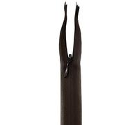 WedDecor YKK Closed-Ended Nylon Brown Invisible, Light Weight & Durable Zipper for Bags, Purses, Dresses, Crafts Making, DIY Sewing Skirt, Luggage, Trousers, 9 Inch (23cm), 1pc