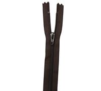 WedDecor YKK Closed-Ended Nylon Brown Zipper, Metal Teeth Heavy Duty Sewing Zipper for Bags, Purses, Dresses, Crafts Making, DIY Sewing Skirt, Luggage, Trousers, 4 Inch (10cm), 1pc