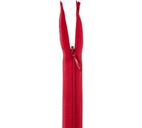 WedDecor YKK Closed-Ended Nylon Red Invisible, Light Weight & Durable Zipper for Bags, Purses, Dresses, Crafts Making, DIY Sewing Skirt, Luggage, Trousers, 9 Inch (23cm), 1pc
