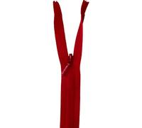 WedDecor YKK Closed-Ended Nylon Red Zipper Invisible, Medium Weight Durable Zipper for Bags, Purses, Dresses, Crafts Making, DIY Sewing Skirt, Luggage, Trousers, 9 Inch (23cm), 1pc