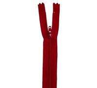 WedDecor YKK Closed-Ended Nylon Red Zipper, Metal Teeth Heavy Duty Sewing Zipper for Bags, Purses, Dresses, Crafts Making, DIY Sewing Skirt, Luggage, Trousers, 12 Inch (30cm), 1pc