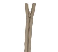 WedDecor YKK Open-Ended Nylon Beige Zipper, Medium Weight Sewing Zipper for Bags, Purses, Dresses, Crafts Making, DIY Sewing Skirt, Luggage, Trousers, 18 Inch (46cm), 1pc