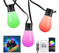 WedDeor 20 LED RGBIC Plum String Lights, 8 Metres USB-Powered Music Sync - Remote & App Control, 10 Operating Modes, Dimmable Multi-Colour Christmas Indoor/Outdoor Garden Patio Christmas Decorations