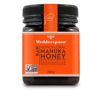 Wedderspoon KFactor 16+ Raw Manuka Honey 250g | Premium New Zealand Monofloral | Minimum 75% Pollen Count | Triple-Filtered, Creamed | GMO-Free, BPA-Free | Supports Digestive & Immune Health