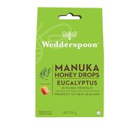Wedderspoon Organic Eucalyptus and Bee Propolis Flavour Manuka Honey Drops, 120 g