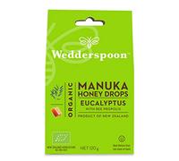 Wedderspoon Organic Eucalyptus and Bee Propolis Flavour Manuka Honey Drops, 120 g