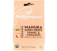 Wedderspoon, Organic Manuka Honey Drops, Fennel & Cinnamon, 4 oz (120 g)