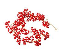 Weddflower Christmas Garland 5.7 Ft Red Berry Garland, Artificial Burgundy Pip Berry 36 Clusters Red Vines Christmas Garlands for Indoor Outdoor Home Fireplace Decor