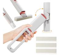 Weddflower Mop Mini Powerful Self Squeezing Mini Mop Absorbent Sponge Mops with 3 Heads Self-Wringing Small Mops for Small Areas Cleaning Supplies for Kitchen, Bathroom