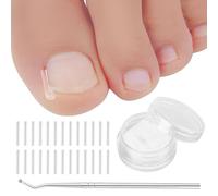 WeddHuis Ingrown Nail Corrector Set, 50 Pieces Straightening Strips for Ingrown Toenails Pain Free with Nail Lifter, Easy to Use Toenail Kit