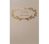 Wedding Acceptance Card with Gold Floral Border, 12 x 18 cm