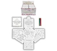 Wedding activity pack for children, crayons, drawing and colouring book, travel games, pack of 4