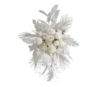 Wedding And Event Floral Arrangement Featuring Artificial Flowers And Foliage, Created To Provide An Elegant And Inviting Atmosphere For Special Occasions(White)