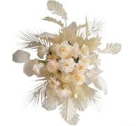 Wedding And Event Floral Arrangement Featuring Artificial Flowers And Foliage, Created To Provide An Elegant And Inviting Atmosphere For Special Occasions(Yellow)