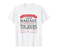 Wedding Anniversary 1 Year Cotton Wedding Anniversary Gift T-Shirt