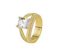 Wedding Anniversary Band Yellow Gold Wedding Ring 9K Au375 Moissanite Elegant Size J 1/2 Elegant for Sister Birthday Jewelry