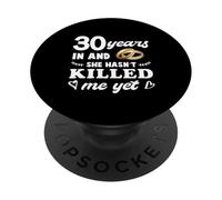 Wedding Anniversary Beads Wedding Gift 30 Years Married PopSockets Adhesive PopGrip