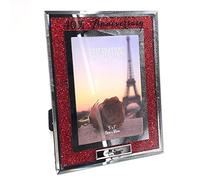 Wedding Anniversary Personalised 40th Ruby Crystal Border Photo Frame