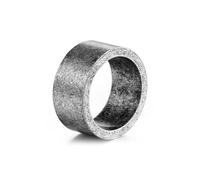 Wedding Anniversary Rings, Stainless Steel Wedding Band for Women Silver Size P 1/2 Vintage Simple 9.7mm Custom Gifts for Wife Valentines Day