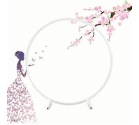 Wedding Arch 100-260 cm, Weather-Resistant Metal Backdrop Support for Ele Wedding Dets, Round Design for Parties and Events, and Slish