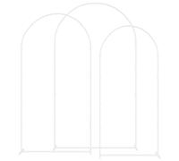 Wedding Arch 3 pcs Steel Outdoor Decor Event Backdrop Frame Adjustable vidaXL