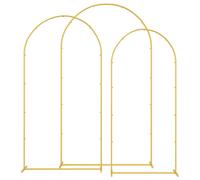 Wedding Arch Gold Steel 120x40x217cm Powder Coated Indoor OutdoorDecor Rustproof