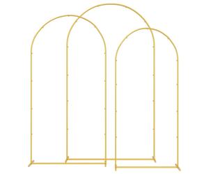 Wedding Arch 3 pcs Steel Outdoor Decor Event Backdrop Frame Adjustable vidaXL