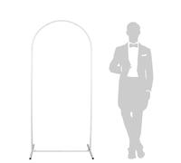 Wedding Arch Arch 1PCS White Color Stand for Wedding Birthday Party Decoration Balloon Props Holder Photo Booth Metal Frame(6.6FT)