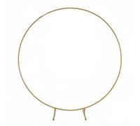 Wedding arch Arche Metal Circle Stand Wedding Round Balloon Arch Flower Gold Background DIY Frame Birthday Party Baby Shower Decoration(M)