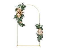 Wedding Arch Backdrop Stand 7.2FT Gold Wedding Balloon Arched Backdrop Stand Square Arch Frame for Birthday Party Bridal Baby Shower Ceremony Decoration