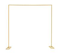 Wedding Arch Backdrop Stand, Metal Rectangular Arch Garden Frame, Square Balloon Arch Stand for Anniversary Birthday Party Decoration, Gold, 300 x 300 cm