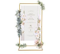 Wedding Arch Backdrop Stand Rectangle Wedding Rack Detachable Decorative Balloon Arch,for Wedding, Birthday, Party, Anniversary, Graduation Decoration(Gold)