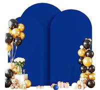 Wedding Arch Cover (7.2FT, 6.6FT, 6FT) Set of 3 Arch Backdrop Spandex Cover for Birthday Party Baby Shower Ceremony Banquet Decoration (Royal Blue, 7.2FT,6.6FT,6FT)