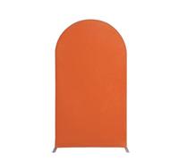 Wedding Arch Cover, Spandex Fitted Round Top Wedding Arch Cover, Arch Stand Cover Backdrop Cover, for Wedding Birthday Banquet Arch Decoration (150x65cm,Orange)