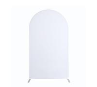 Wedding Arch Cover, Spandex Fitted Round Top Wedding Arch Cover, Arch Stand Cover Backdrop Cover, for Wedding Birthday Banquet Arch Decoration (220x120cm,White)