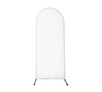 Wedding Arch Covers Arch Wall Backdrop Solid Color Beige Cover Photography Background Newborn Birthday Wedding Party Photo Doubleside Props(White,7.2FT 120x220cm)