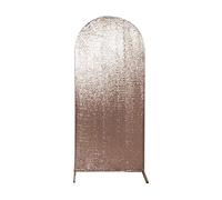 Wedding Arch Covers Sliver Gold Sequin Spandex Backdrop Flash Wedding Birthday Glitter Arch Double-sided Cover Wall Background(Champagne,100x210cm)