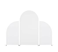 Wedding Arch Covers Stretchy Backdrop Fabric Set of 3, Round Top Decoration Arch Spandex Balloon Backdrop Stand for Birthday Party Baby Shower Wedding