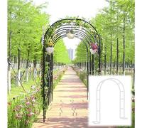 Wedding Arch Decoration 120-350cm Weather-Resistant Garden Arch for Climbing Plants Black Metal Arched Frame Perfect for Outdoor Events Elegant Floral Display.