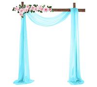 Wedding Arch Draping Fabric,Arch Drapes for Wedding Arch Draping Fabric,Beach Wedding Arch Decoration,Photo Window Curtains with Rod Pocket,75x600cm,Collapsible,Washable,Reusable